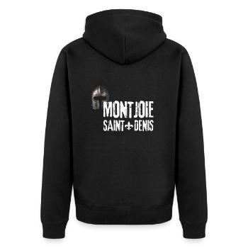 Monjoie Saint Denis Lys Chevalier de France - Veste à capuche bio Premium Unisexe - noir - Dos - Nico (187cm)