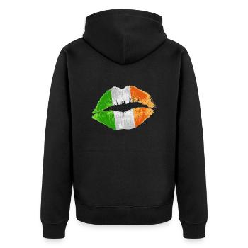 Kiss (Irlande / Irlande) - Veste à capuche bio Premium Unisexe - noir - Dos - Nico (187cm)