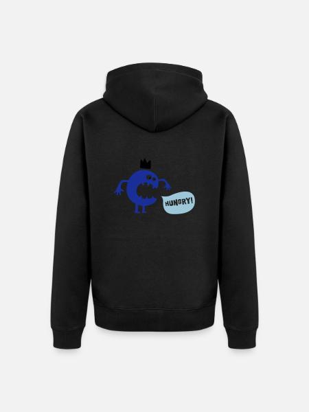 Hungry Monster - Unisex Premium Organic Zip Hoodie - black