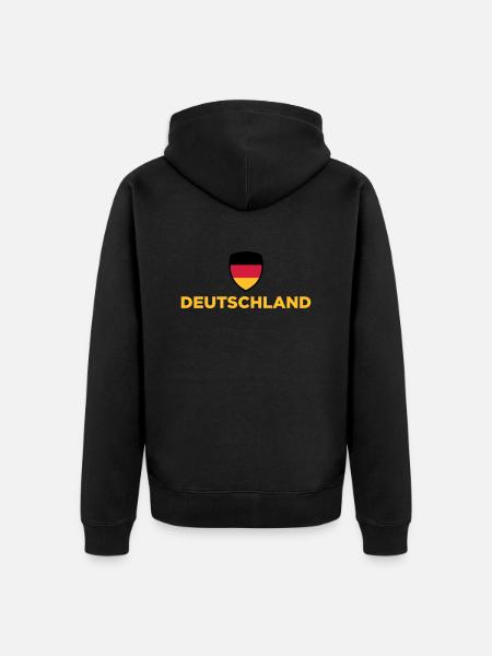 National Flag Of Germany - Unisex Premium Organic Zip Hoodie - black