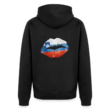 Kiss (Slovénie) - Veste à capuche bio Premium Unisexe - noir - Dos - Nico (187cm)