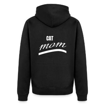 chats - maman de chat - Veste à capuche bio Premium Unisexe - noir - Dos - Nico (187cm)