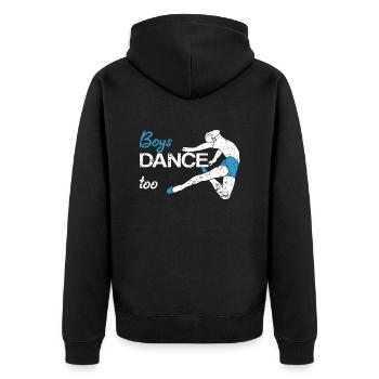 Boys Dance Too Ballet Teacher Student Dancer - Unisex Premium Organic Zip Hoodie - black - Back - Nico (187cm)