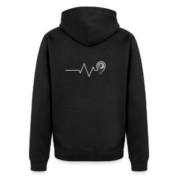 Bicycle Heartbeat - Veste à capuche bio Premium Unisexe - noir - Dos - Nico (187cm)