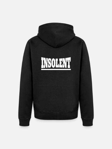 insolent - Veste à capuche bio Premium Unisexe - noir