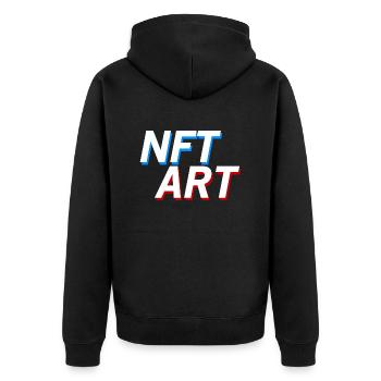 NFT ART - NFT Kunst - Veste à capuche bio Premium Unisexe - noir - Dos - Nico (187cm)