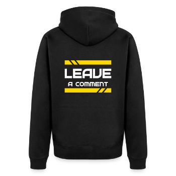Laisse un commentaire - Leave a comment - Veste à capuche bio Premium Unisexe - noir - Dos - Nico (187cm)