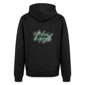 Bride - Unisex Premium Bio Zip Hoodie - Schwarz - Hinten - Nico (187cm)