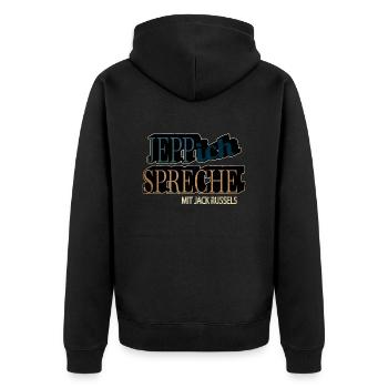 schäferhund lustig lieblingshund spaß geschenk - Unisex Premium Bio Zip Hoodie - Schwarz - Hinten - Nico (187cm)