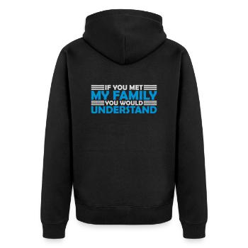 vous comprendriez citation - Veste à capuche bio Premium Unisexe - noir - Dos - Nico (187cm)