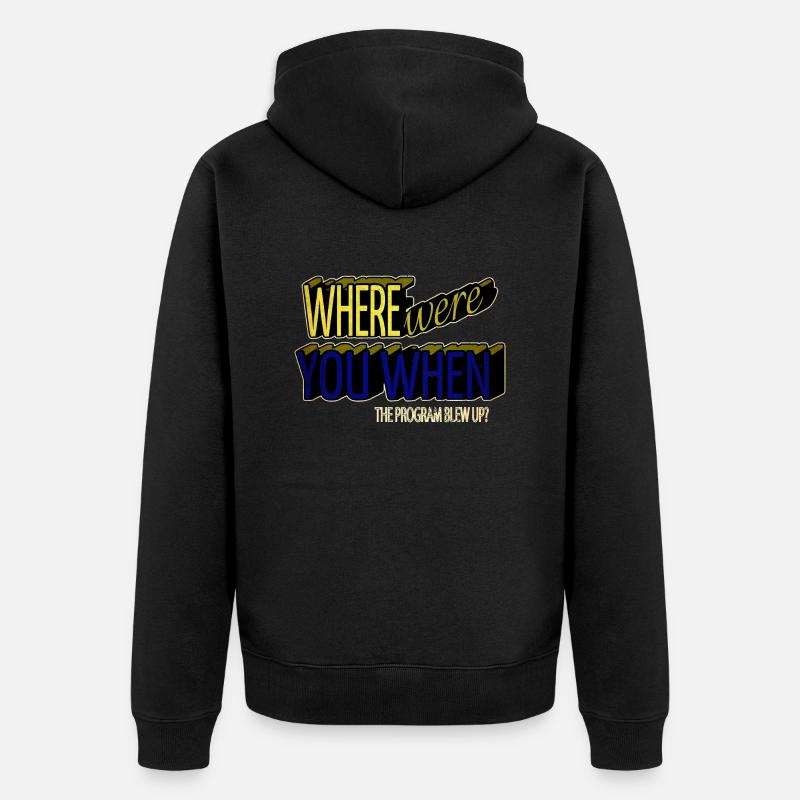 quote bday computer science - Unisex Premium Bio Zip Hoodie - Schwarz