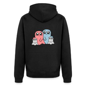 Enfants Parents Fantômes Famille - Veste à capuche bio Premium Unisexe - noir - Dos - Nico (187cm)