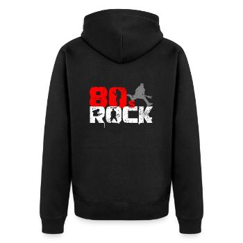 Fan de musique rock vintage des années 80 - Veste à capuche bio Premium Unisexe - noir - Dos - Nico (187cm)