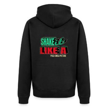 happy cool computer gift idea beards present - Unisex Premium Bio Zip Hoodie - Schwarz - Hinten - Nico (187cm)