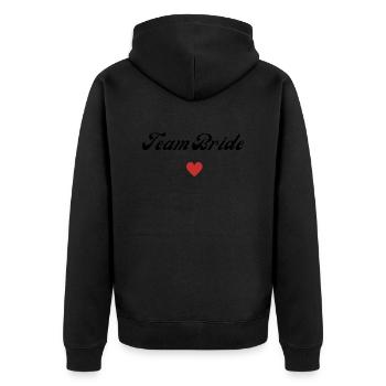 team bride - Veste à capuche bio Premium Unisexe - noir - Dos - Nico (187cm)