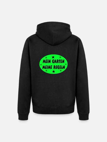 Garten - Unisex Premium Bio Zip Hoodie - Schwarz
