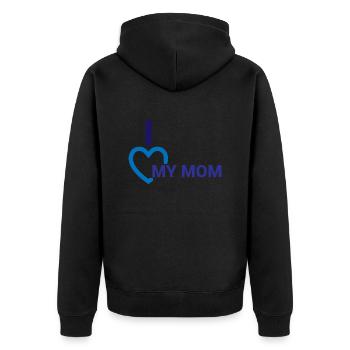 J’aime ma mère - Veste à capuche bio Premium Unisexe - noir - Dos - Nico (187cm)