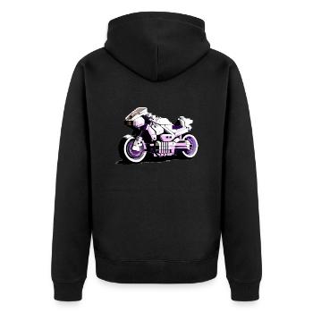 La moto du futur pour chaque motard - Veste à capuche bio Premium Unisexe - noir - Dos - Nico (187cm)
