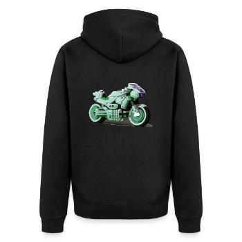Vélo du futur pour les motards et les motards - Veste à capuche bio Premium Unisexe - noir - Dos - Nico (187cm)