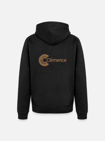 For Clémence - Unisex Premium Organic Zip Hoodie - black
