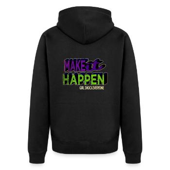 when there birthday present idea gift idea - Unisex Premium Organic Zip Hoodie - black - Back - Nico (187cm)