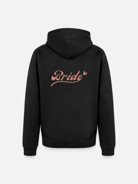 Bride - Mariée - Veste à capuche bio Premium Unisexe - noir