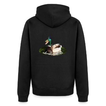 Canard colvert - Veste à capuche bio Premium Unisexe - noir - Dos - Nico (187cm)