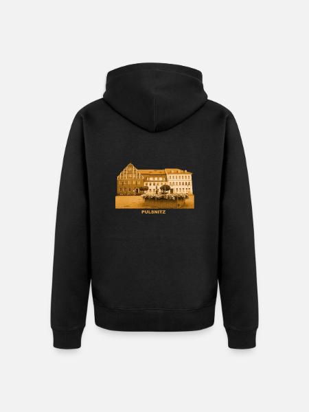Pulsnitz Rathaus Markt Sachsen Lebkuchen - Unisex Premium Organic Zip Hoodie - black