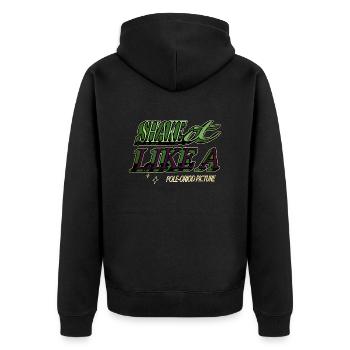 christmas present cool funny statement bday - Unisex Premium Bio Zip Hoodie - Schwarz - Hinten - Nico (187cm)