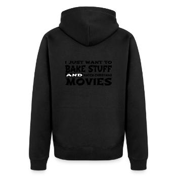 Boulangers Devise Cadeau Idée Anniversaire Dino Ordinateur - Veste à capuche bio Premium Unisexe - noir - Dos - Nico (187cm)