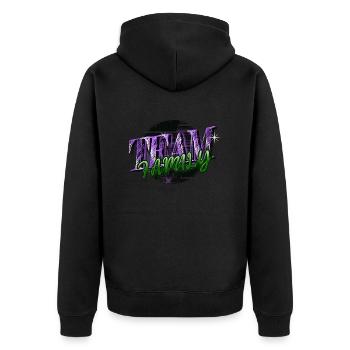 Statement Best Family Party Adoption Child - Unisex Premium Organic Zip Hoodie - black - Back - Nico (187cm)