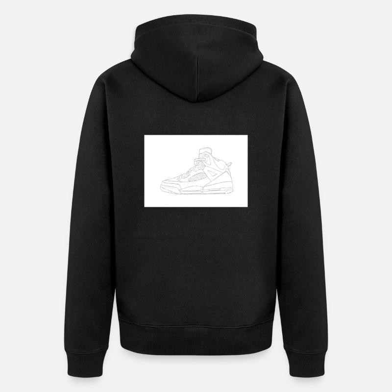 J4 sketch - Veste à capuche bio Premium Unisexe - noir