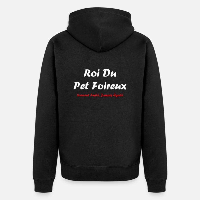 Roi du pet foireux - Veste à capuche bio Premium Unisexe - noir
