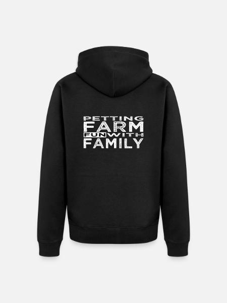 funny sayings jokes farmyard fun - Unisex Premium Organic Zip Hoodie - black