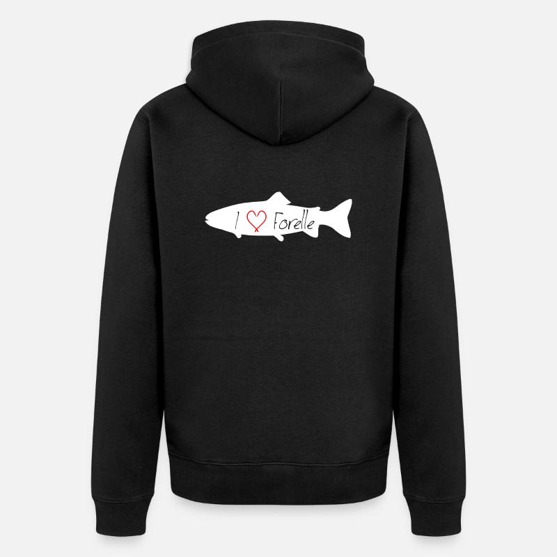 J’adore Truite Blanche - Veste à capuche bio Premium Unisexe - noir