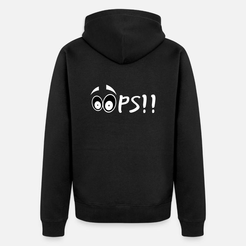 Oops - Veste à capuche bio Premium Unisexe - noir