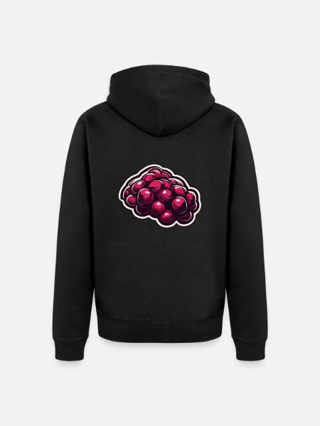 Alimentation / Fruits / Marché / Vitamines / Design - Veste à capuche bio Premium Unisexe - noir