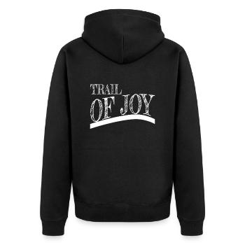Happy Ultimate Bliss Funny Quote Awesome Humor - Unisex Premium Organic Zip Hoodie - black - Back - Nico (187cm)