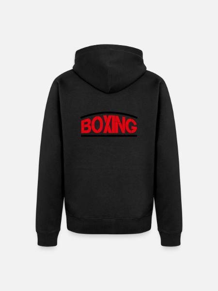 Boxing Boxes - Unisex Premium Organic Zip Hoodie - black