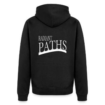 fun continuous journey funny sayings sunshine - Unisex Premium Bio Zip Hoodie - Schwarz - Hinten - Nico (187cm)