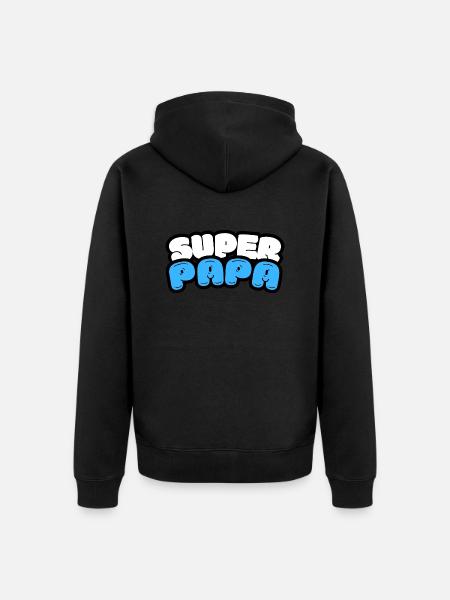 SUPER PAPA - Veste à capuche bio Premium Unisexe - noir
