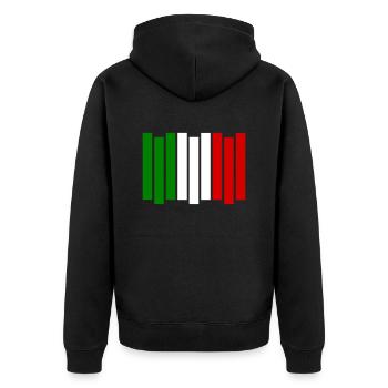 Rayures Italie - Veste à capuche bio Premium Unisexe - noir - Dos - Nico (187cm)