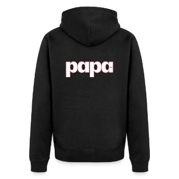 DAD - Unisex Premium Organic Zip Hoodie - black - Back - Nico (187cm)