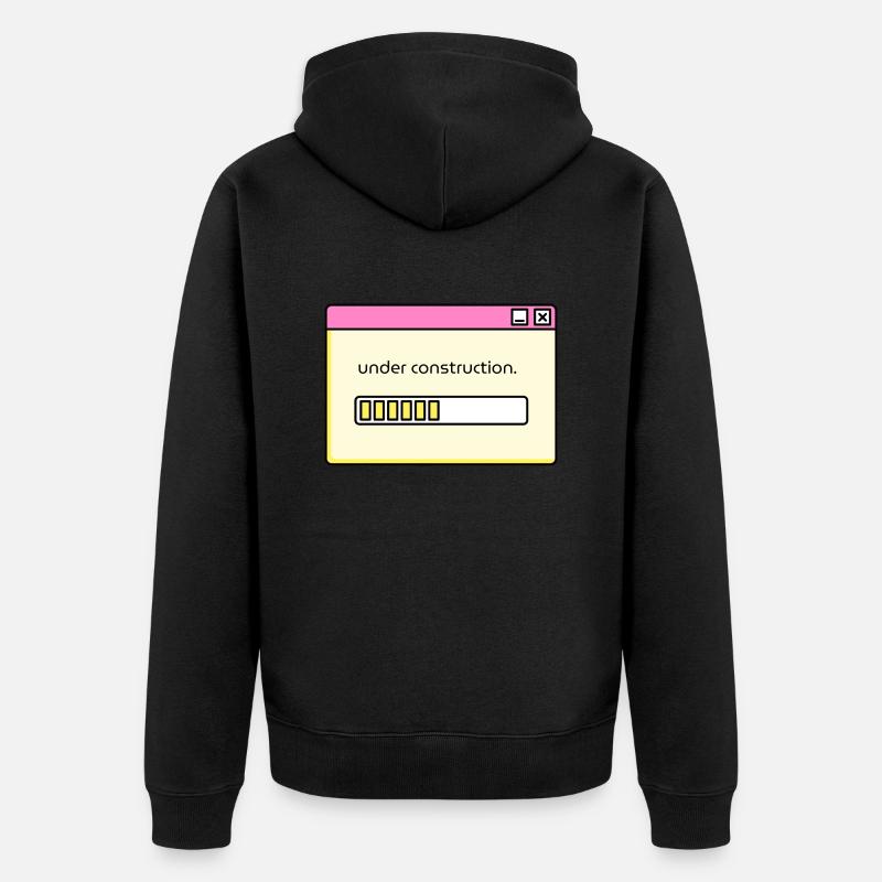 under constrcution. - Unisex Premium Bio Zip Hoodie - Schwarz