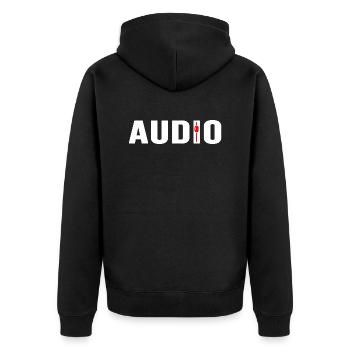DJ Audio Sound Mixer SyntheSize Mixtape Music - Unisex Premium Organic Zip Hoodie - black - Back - Nico (187cm)