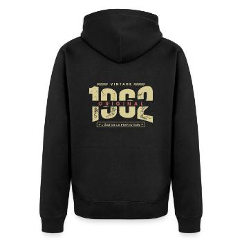 vintage 1962 / année 1962 / t-shirt 1962 - Veste à capuche bio Premium Unisexe - noir - Dos - Nico (187cm)