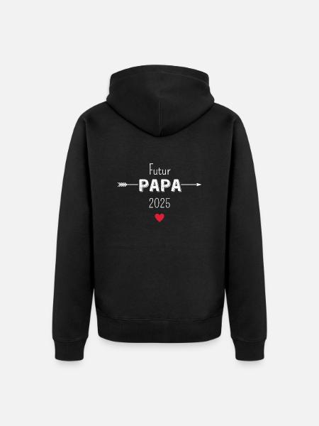Daddy-to-be 2025 - Unisex Premium Organic Zip Hoodie - black