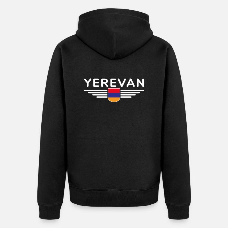 Erevan Design – Vivez l’Arménie - Veste à capuche bio Premium Unisexe - noir