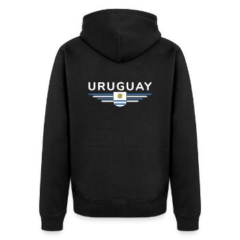 T-shirt de l’Uruguay – parfait pour les fans - Veste à capuche bio Premium Unisexe - noir - Dos - Nico (187cm)