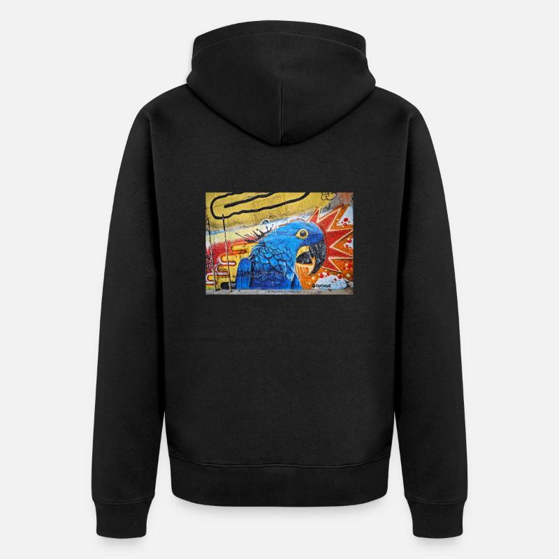 Monde du graffiti 6 - Veste à capuche bio Premium Unisexe - noir
